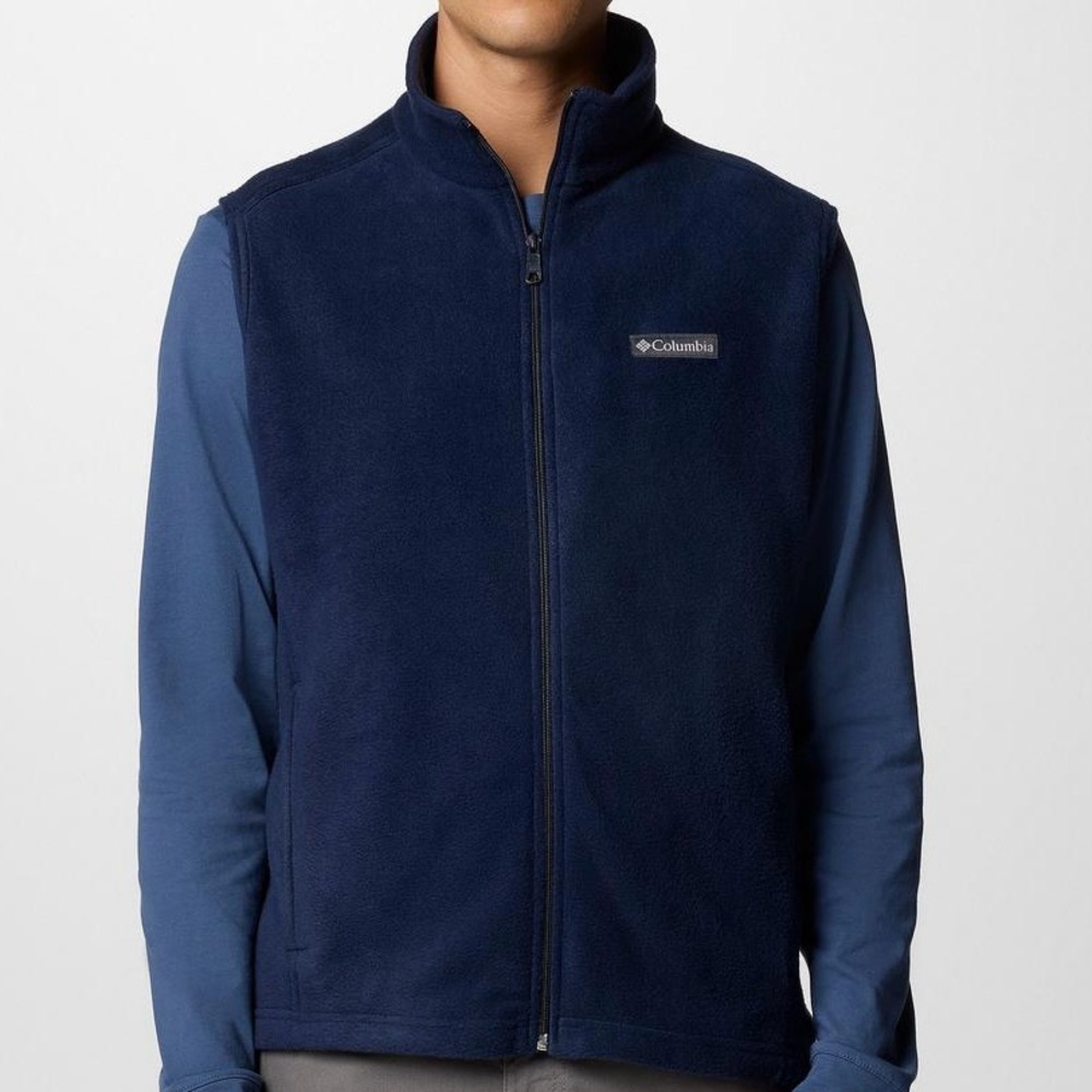 ❄️Columbia, Men Size Small, Steens Mountain, Fleece Vest, Color Blue